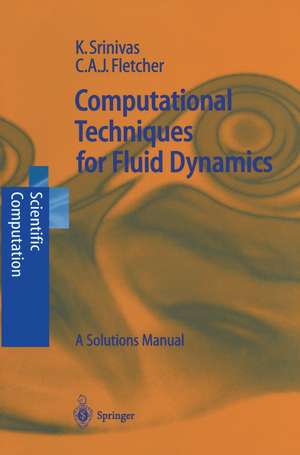 Computational Techniques for Fluid Dynamics: A Solutions Manual de Karkenahalli Srinivas