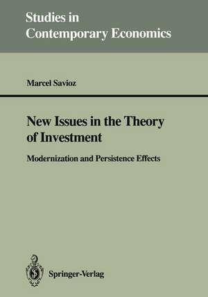 New Issues in the Theory of Investment: Modernization and Persistence Effects de Marcel Savioz