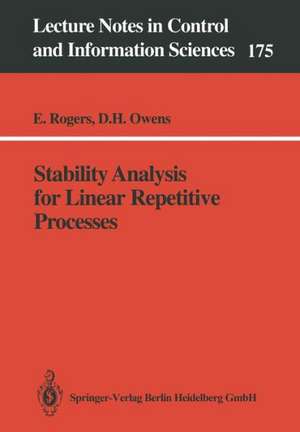 Stability Analysis for Linear Repetitive Processes de Eric Rogers