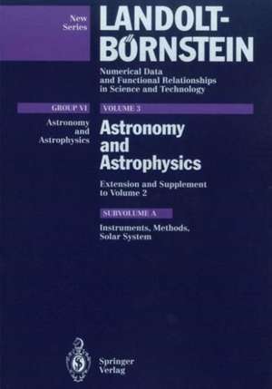 Instruments, Methods, Solar System de J.W. Baars