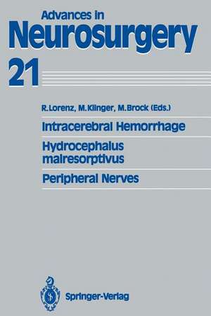 Intracerebral Hemorrhage Hydrocephalus malresorptivus Peripheral Nerves de Rüdiger Lorenz