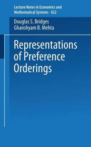 Representations of Preferences Orderings de Douglas S. Bridges