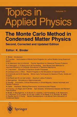 The Monte Carlo Method in Condensed Matter Physics de Kurt Binder