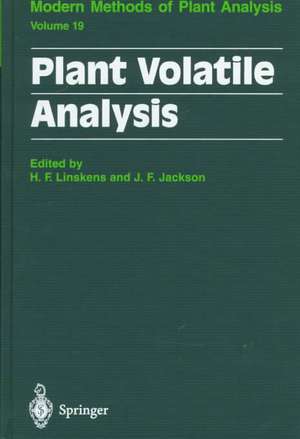 Plant Volatile Analysis de Hans F. Linskens