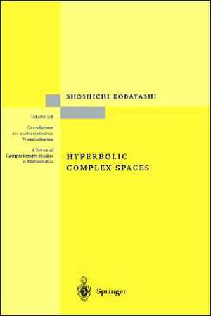 Hyperbolic Complex Spaces de Shoshichi Kobayashi