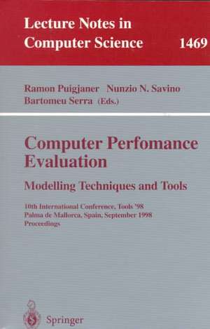 Computer Performance Evaluation: Modelling Techniques and Tools de Ramon Puigjaner