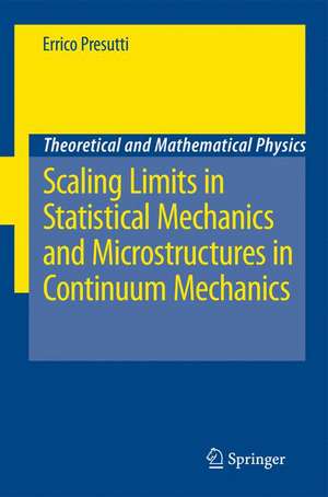 Scaling Limits in Statistical Mechanics and Microstructures in Continuum Mechanics de Errico Presutti