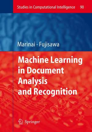 Machine Learning in Document Analysis and Recognition de Simone Marinai