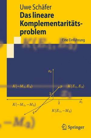 Das lineare Komplementaritätsproblem: Eine Einführung de Uwe Schäfer