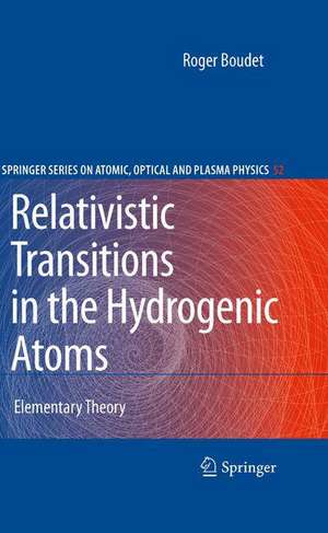 Relativistic Transitions in the Hydrogenic Atoms: Elementary Theory de Roger Boudet