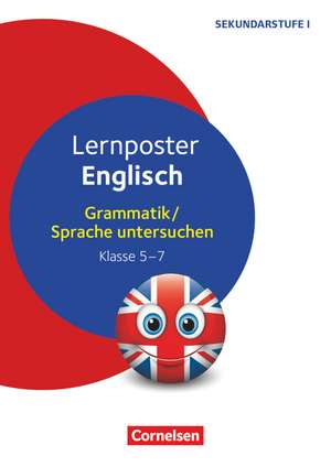 Lernposter Englisch. Grammatik - Sprache untersuchen Klasse 5-7. 4 Poster de Irena Reinhardt