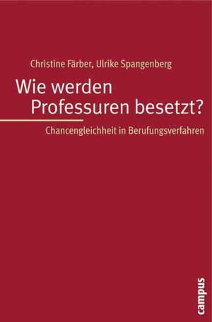 Wie werden Professuren besetzt? de Christine Färber