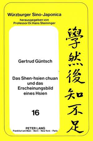 Das Shen-Hsien Chuan Und Das Erscheinungsbild Eines Hsien