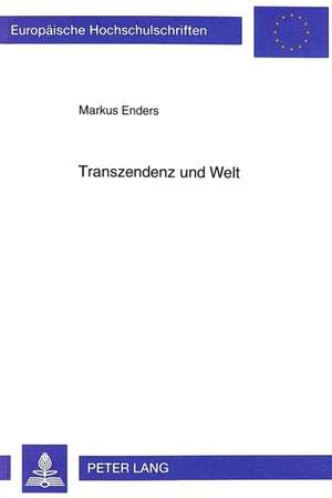 Transzendenz Und Welt: Das Daseinshermeneutische Transzendenz- Und Welt-Verstaendnis Martin Heideggers Auf Dem Hintergrund Der Neuzeitlichen de Markus Enders