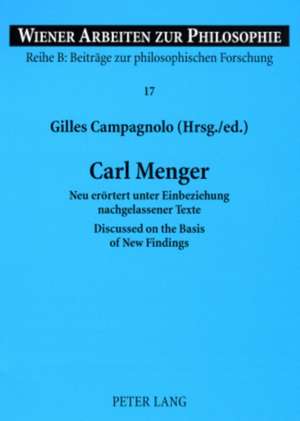 Carl Menger de Gilles Campagnolo