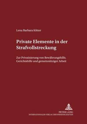 Private Elemente in Der Strafvollstreckung