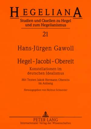 Hegel - Jacobi - Obereit de Gawoll, Hans-Jurgen