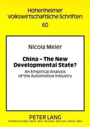 China - The New Developmental State? de Nicola Meier