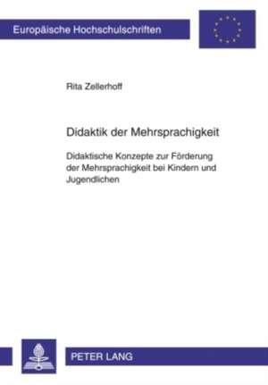 Didaktik Der Mehrsprachigkeit: Didaktische Konzepte Zur Foerderung Der Mehrsprachigkeit Bei Kindern Und Jugendlichen. Schulformuebergreifende Konzept de Rita Zellerhoff