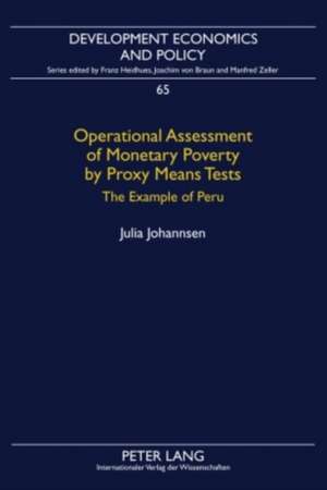 Operational Assessment of Monetary Poverty by Proxy Means Tests de Julia Johannsen