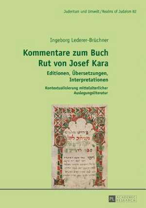 Kommentare Zum Buch Rut Von Josef Kara de Lederer-Bruchner, Ingeborg S.