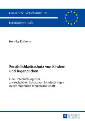 Persoenlichkeitsschutz Von Kindern Und Jugendlichen: Anglo-India vs. the Metropolis de Henrike Ehrhorn