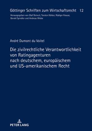 DIE ZIVILRECHTLICHE VERANTWORTLICHKEIT V de Andre Dumont Du Voitel