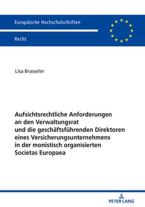 AUFSICHTSRECHTLICHE ANFORDERUNGEN AN DP de Lisa Brasseler