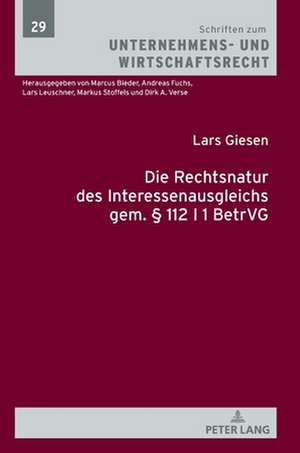 DIE RECHTSNATUR DES INTERESSENAUSGLEICH de Lars Giesen