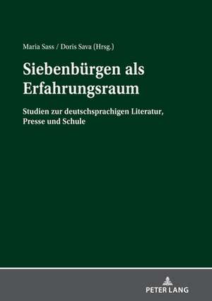 Siebenburgen als Erfahrungsraum; Studien zur deutschsprachigen Literatur, Presse und Schule