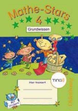 Mathe-Stars - Grundwissen - BOOKii-Ausgabe - 4. Schuljahr. Übungsheft mit Lösungen de Werner Hatt