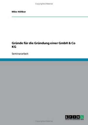 Gründe für die Gründung einer GmbH & Co KG de Mike Höltker