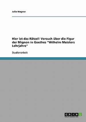 Hier ist das Rätsel! Versuch über die Figur der Mignon in Goethes "Wilhelm Meisters Lehrjahre" de Julia Wagner