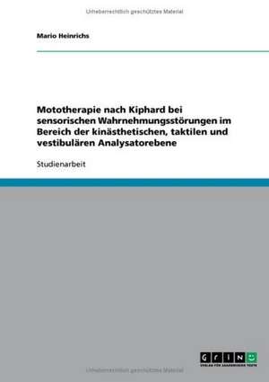 Mototherapie nach Kiphard bei sensorischen Wahrnehmungsstörungen im Bereich der kinästhetischen, taktilen und vestibulären Analysatorebene de Mario Heinrichs