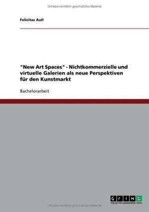 "New Art Spaces" - Nichtkommerzielle und virtuelle Galerien als neue Perspektiven für den Kunstmarkt de Felicitas Aull