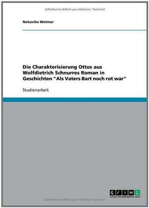 Die Charakterisierung Ottos aus Wolfdietrich Schnurres Roman in Geschichten "Als Vaters Bart noch rot war" de Natascha Weimar