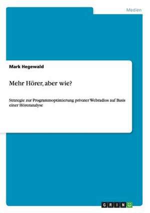 Mehr Hörer, aber wie? de Mark Hegewald