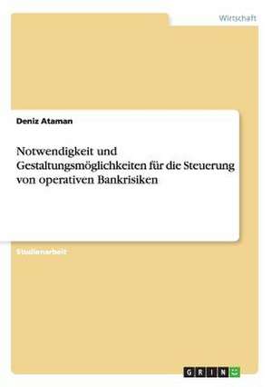 Notwendigkeit und Gestaltungsmöglichkeiten für die Steuerung von operativen Bankrisiken de Deniz Ataman