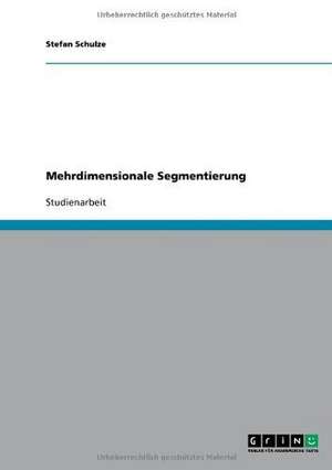 Mehrdimensionale Segmentierung de Stefan Schulze