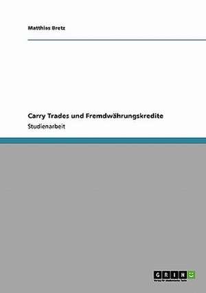 Carry Trades und Fremdwährungskredite de Matthias Bretz