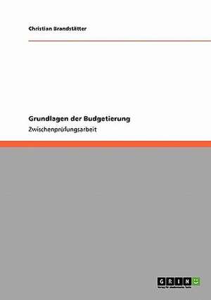 Grundlagen der Budgetierung de Christian Brandstätter