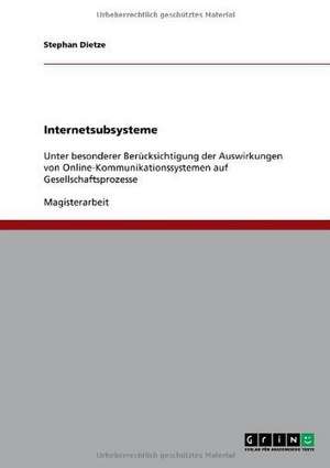 Internetsubsysteme de Stephan Dietze