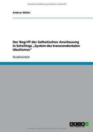 Der Begriff der ästhetischen Anschauung in Schellings "System des transcendentalen Idealismus" de Andreas Müller