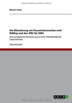 Die Bilanzierung von Finanzinstrumenten nach BilMog und den IFRS für KMU de Michael Hahn