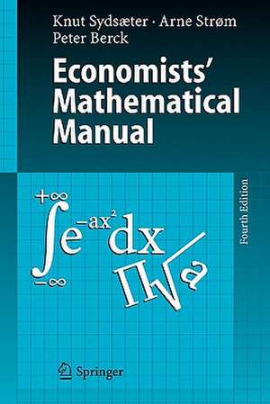 Economists' Mathematical Manual de Knut Sydsaeter