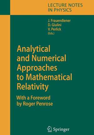 Analytical and Numerical Approaches to Mathematical Relativity de Jörg Frauendiener