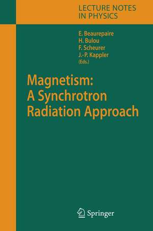 Magnetism: A Synchrotron Radiation Approach de Eric Beaurepaire