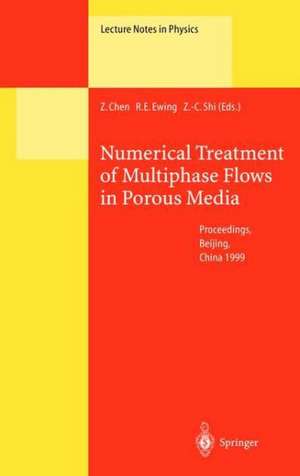 Numerical Treatment of Multiphase Flows in Porous Media: Proceedings of the International Workshop Held at Beijing, China, 2–6 August 1999 de Zhangxin Chen