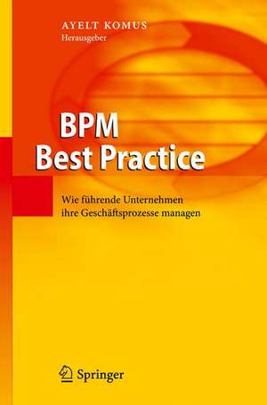 BPM Best Practice: Wie führende Unternehmen ihre Geschäftsprozesse managen de Ayelt Komus