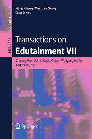 Transactions on Edutainment VII de Zhigeng Pan